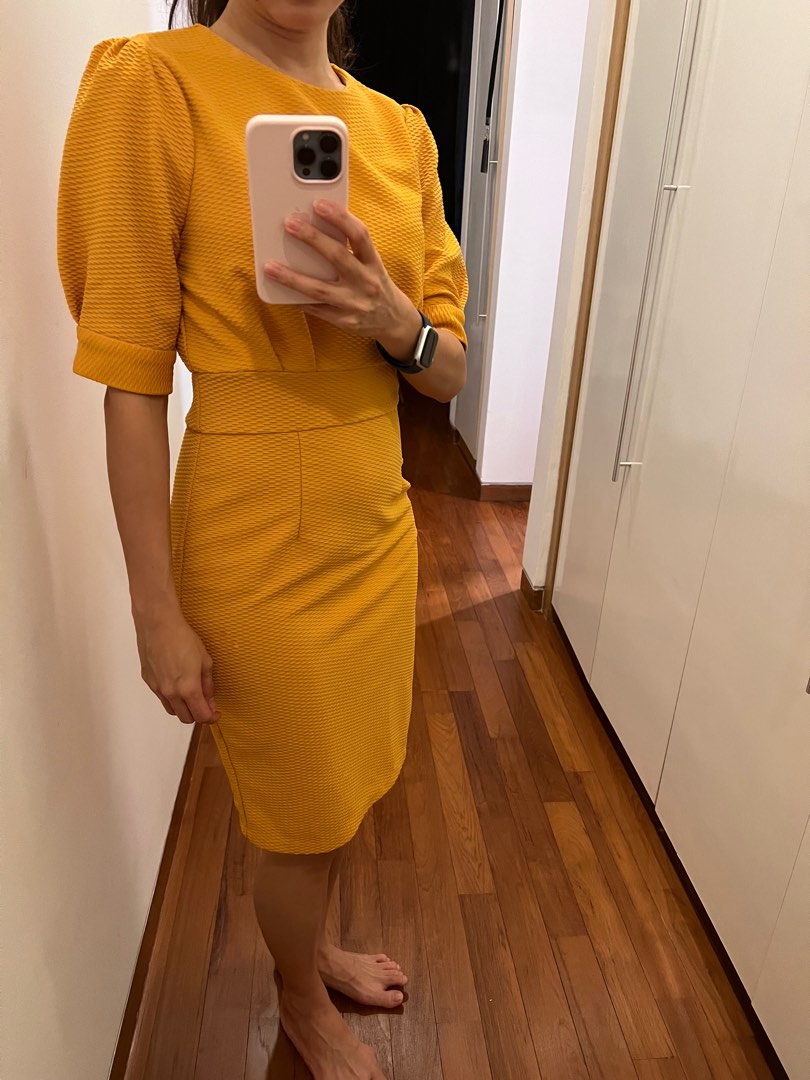 Mustard sales work dress