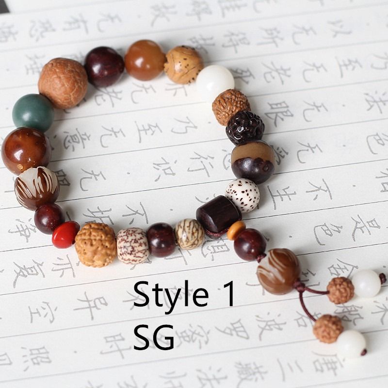 Bracelet 18 seed Duobao Buddha Bracelet Chinese style vintage bracelet
