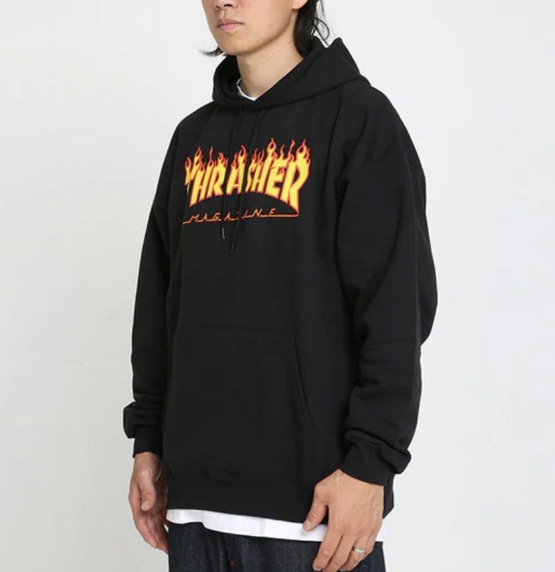 Brand New Thrasher Black hoodie, Men's Fashion, Tops \u0026 Sets, Hoodies on  Carousell