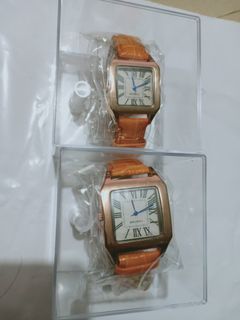 Cartier leather couple watch