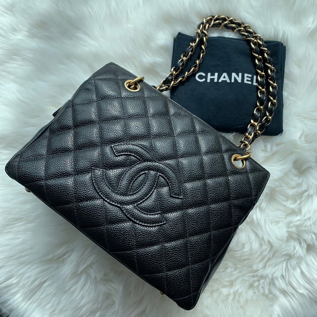 Chanel PTT Petite Timeless Tote in Caviar and 24K Gold Hardware , Luxury,  Bags & Wallets on Carousell