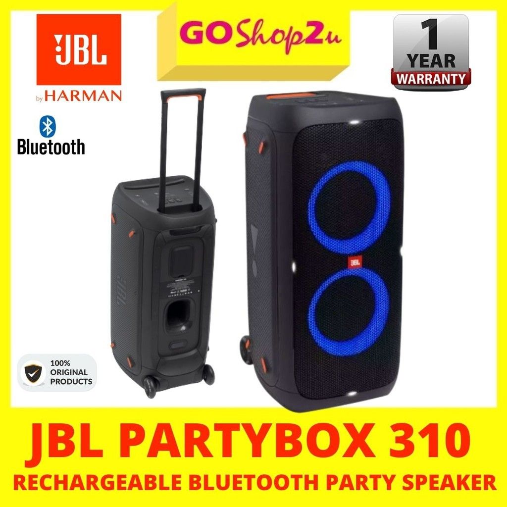 JBL Partybox 310 Portable Rechargeable Bluetooth Party Speaker+LED