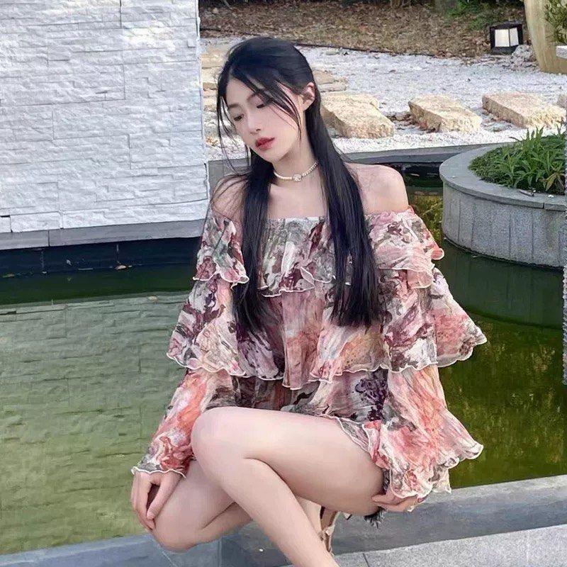 Chiffon top dress Women s Fashion Tops Blouses on Carousell