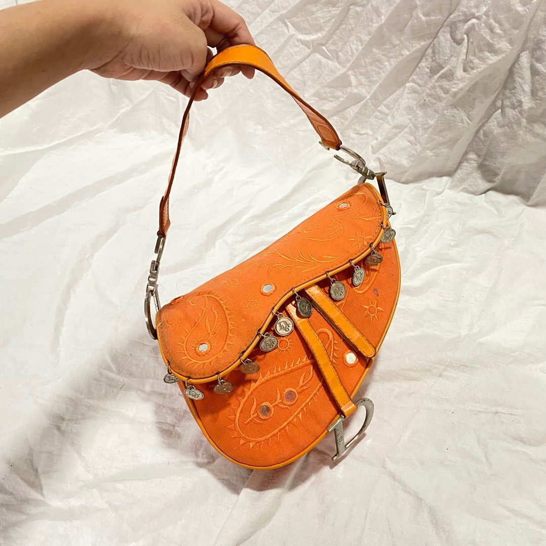 dior saddle bag orange