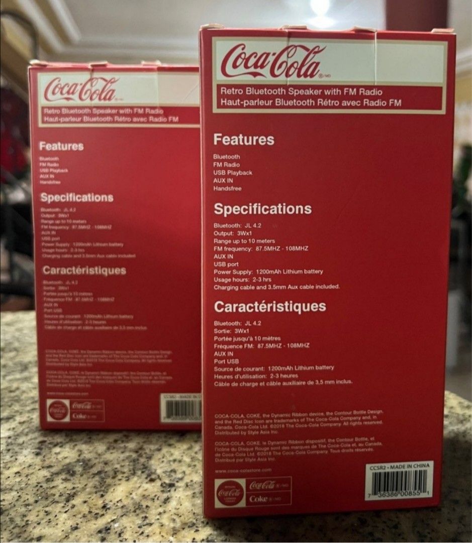 Coca Cola Retro Bluetooth Speaker with FM Radio (Category: Portable Audio Accessories) located in Bacoor. Submitted by scmom (Listing ID 1200131089, Image 3). Description: Pls. refer to the last pix posted Bought in US 2 pcs available.