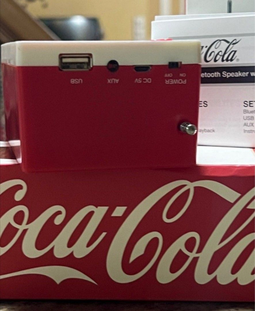 Coca Cola Retro Bluetooth Speaker with FM Radio (Category: Portable Audio Accessories) located in Bacoor. Submitted by scmom (Listing ID 1200131089, Image 2). Description: Pls. refer to the last pix posted Bought in US 2 pcs available.