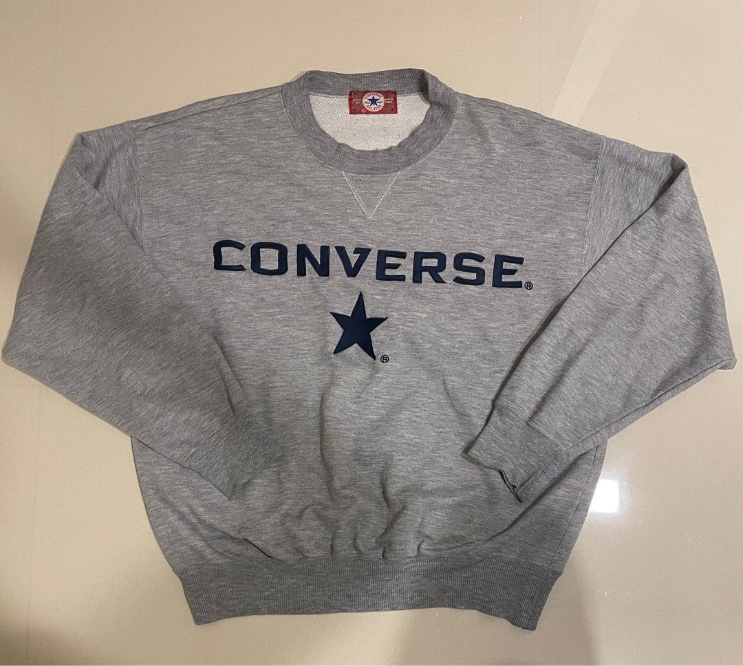 converse pull over sweater vintage rare chuck taylor ALL Star Men s Fashion Coats Jackets and Outerwear on Carousell