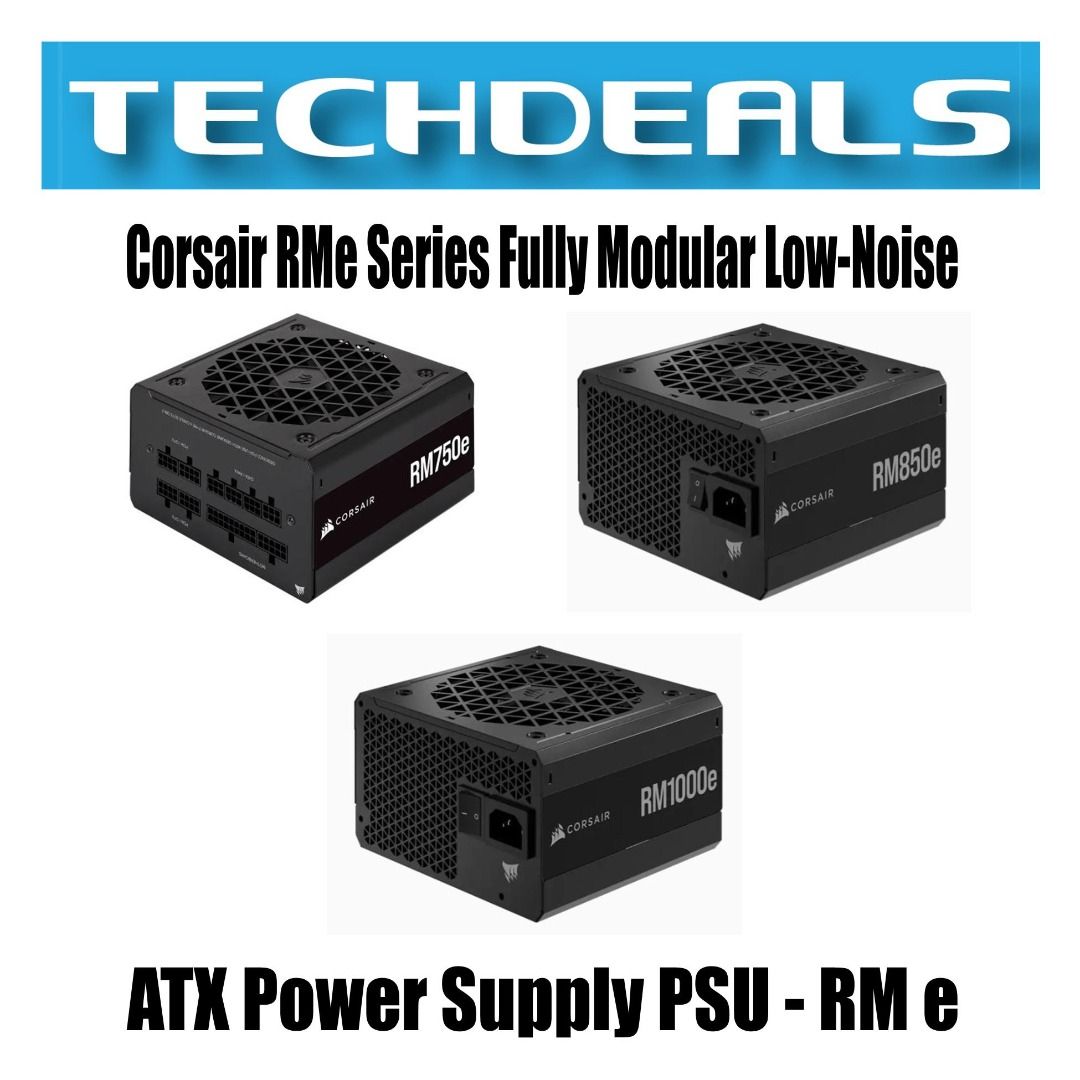 Corsair RMe Series Fully Modular Low-Noise ATX Power Supply PSU - RM1000e, RM850e