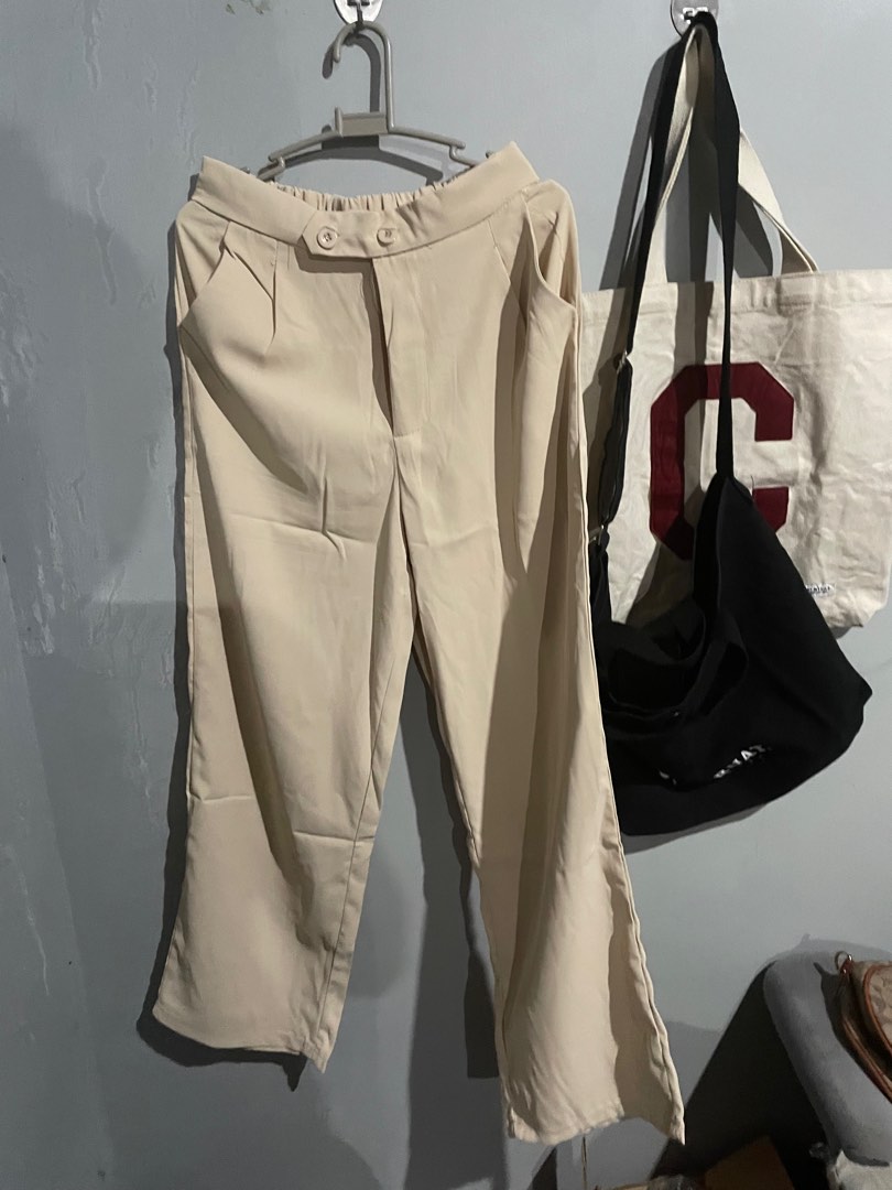 Cream Trousers Mercato Finds, Women's Fashion, Bottoms, Other Bottoms ...