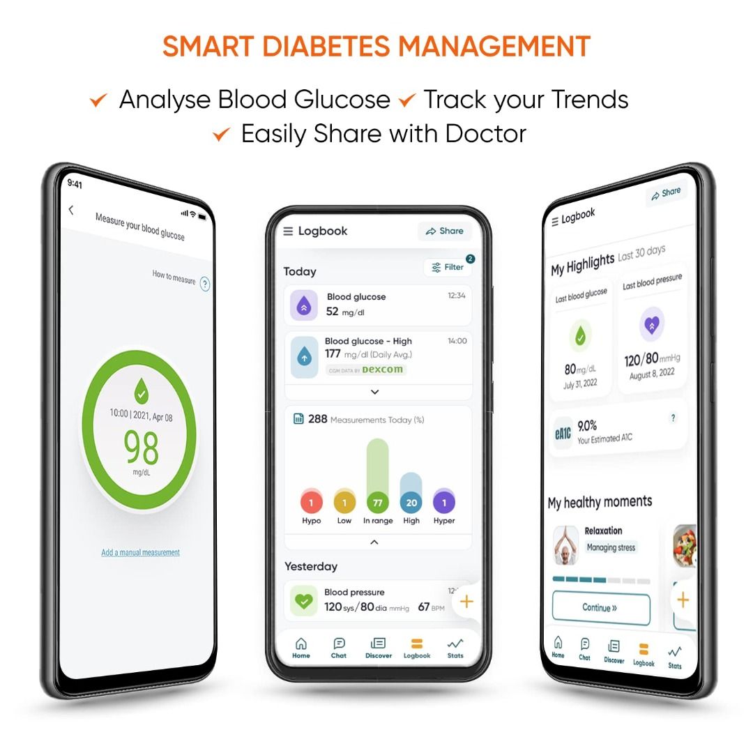 DARIO Blood Glucose Monitor Kit Test Your Blood Sugar Levels & Manage