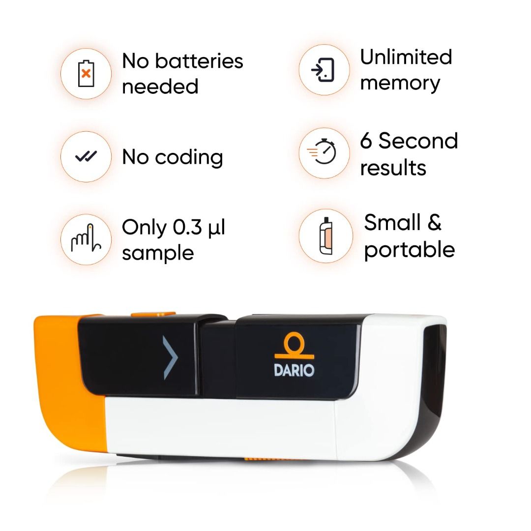 DARIO Blood Glucose Monitor Kit Test Your Blood Sugar Levels & Manage