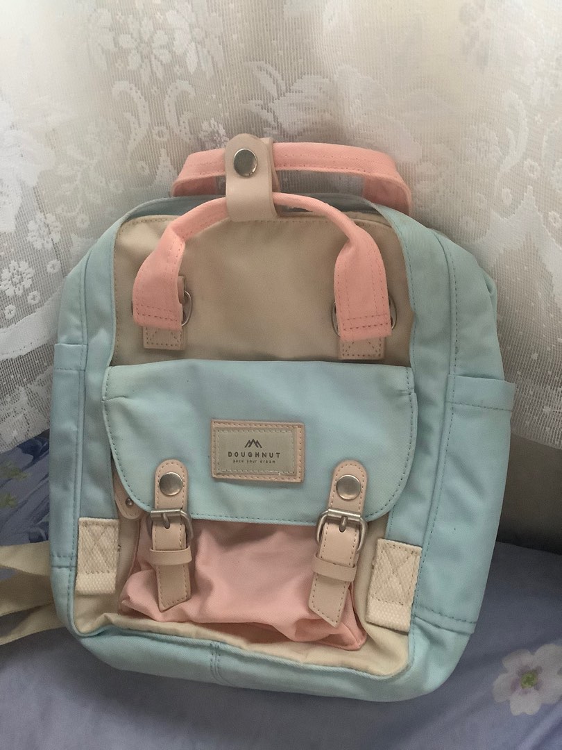 doughnut macaroon mini backpack (iceberg x cream x sakura), Women's