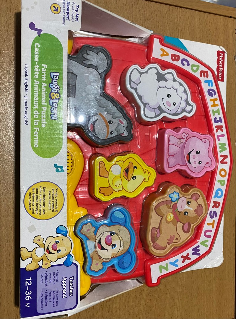 FisherPrice Farm Animal Puzzle Laugh & Learn toy baby kids toddler
