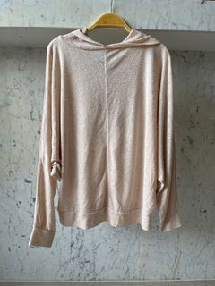 Forever21 透氣oversize粉紅帽T_1