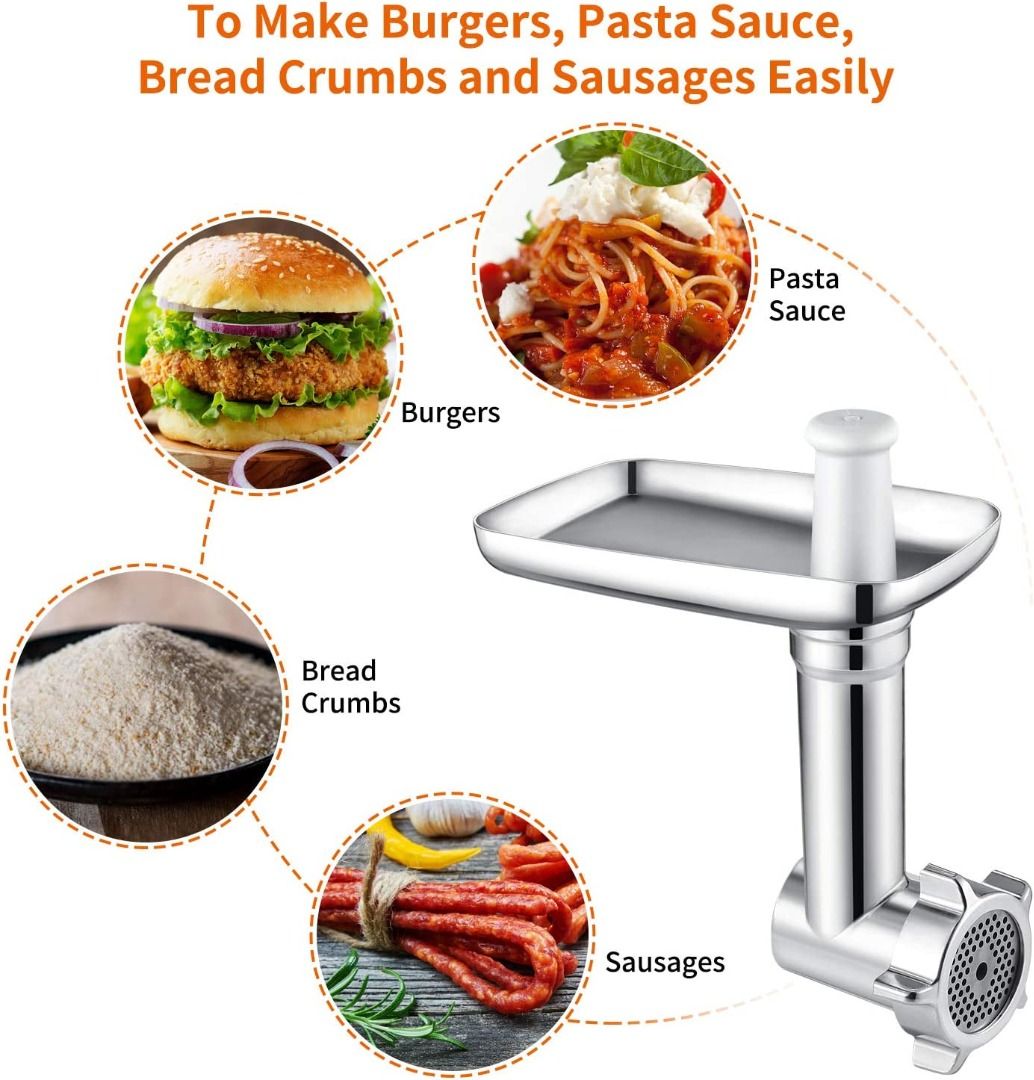 Metal Food Grinder Attachment for PHISINIC & KitchenAid Stand