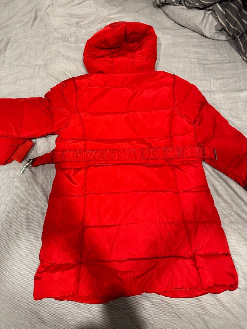 Girls red puffa best sale jacket