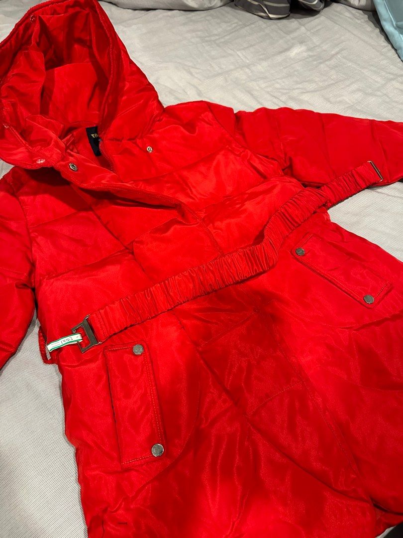 Girls red discount padded jacket