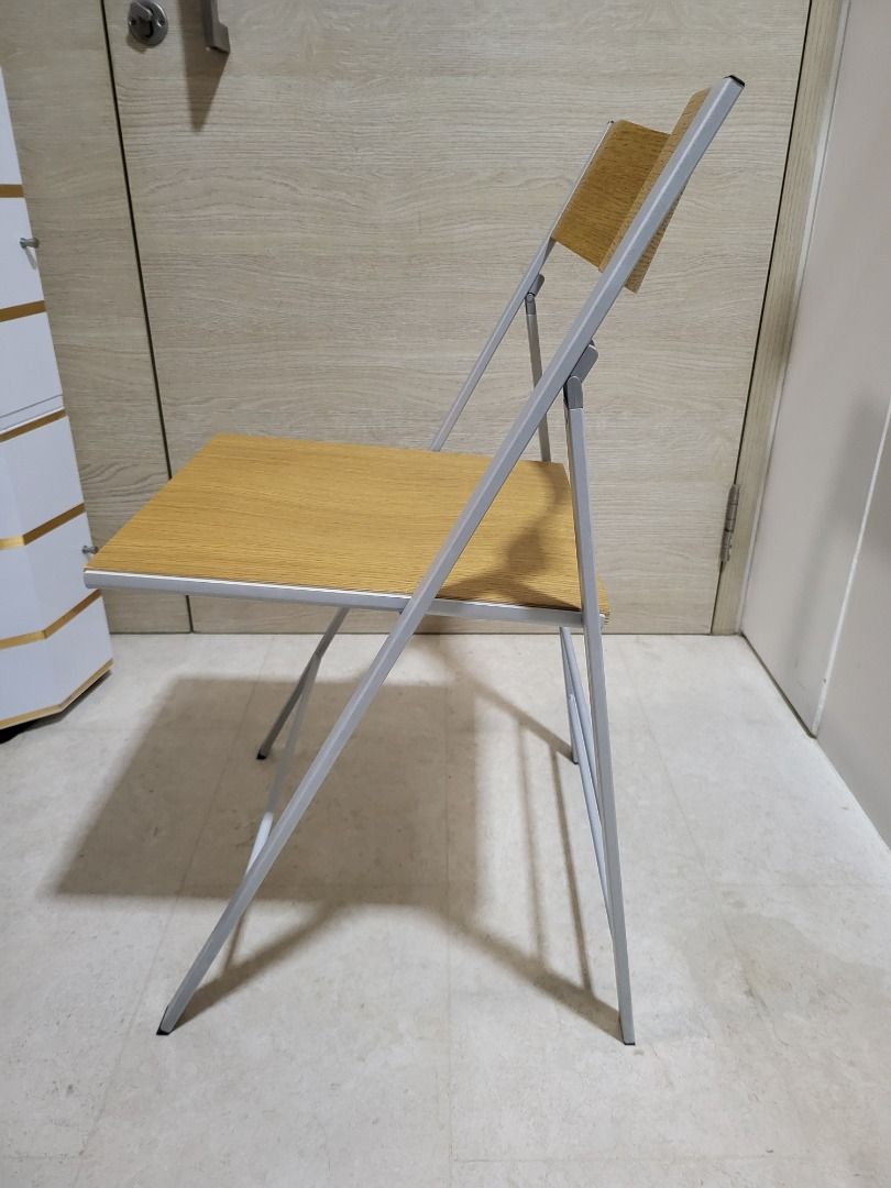 6 Habitat Wooden Foldable Chairs Dining Living Kitchen