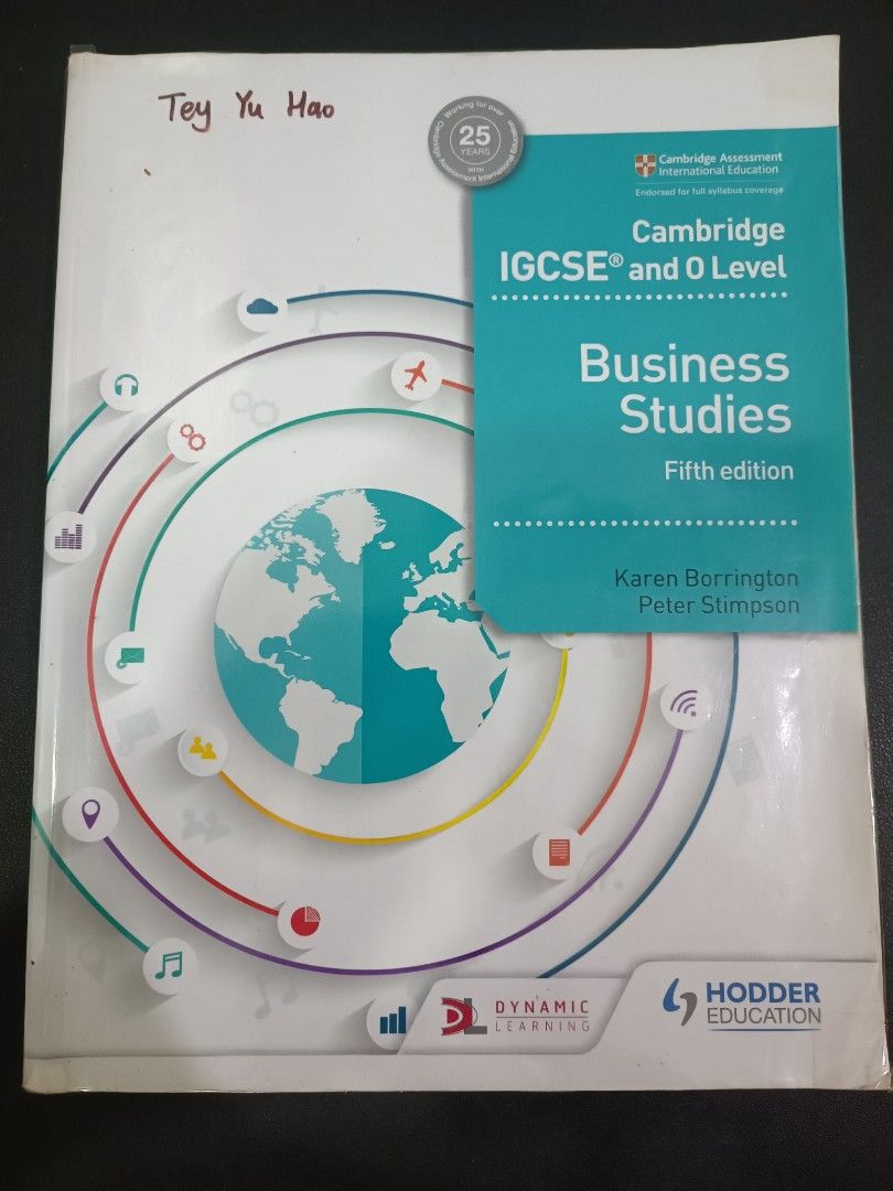 Hodder education cambridge igcse and o level business studies fifth