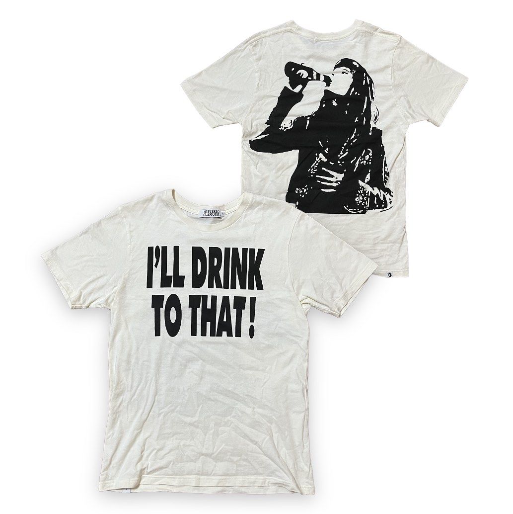 hysteric glamour ill drink to that graphic oversized tee vintage y2k retro  archive harajuku