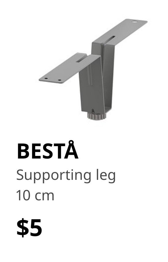 Ikea besta leg support, Furniture & Home Living, Furniture, Other Home