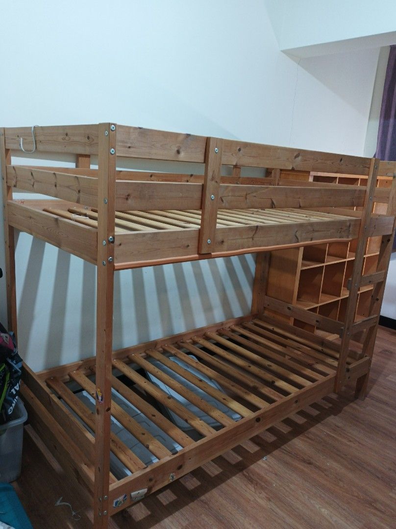 IKEA MYDAL bunk bed frame, 傢俬＆家居, 傢俬, 床架及床褥 Carousell