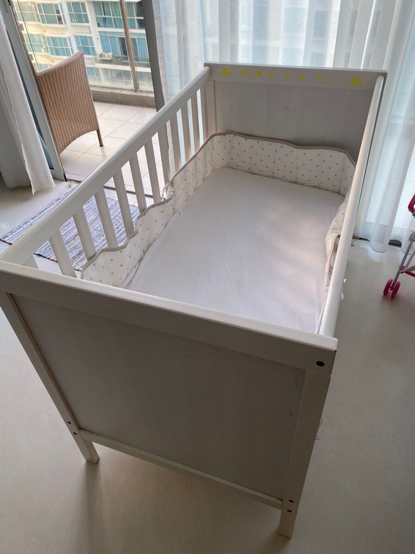 IKEA baby cot 60x120cm / white, Babies & Kids, Baby Nursery & Kids