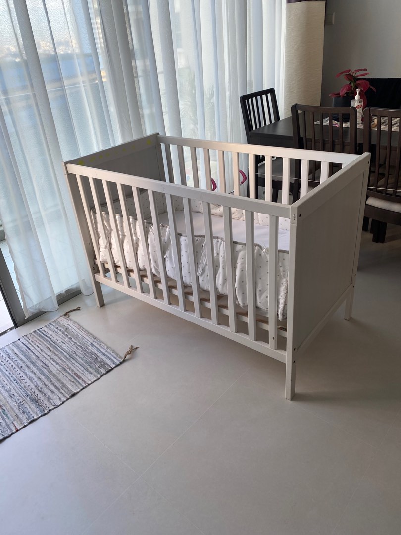 IKEA baby cot 60x120cm / white, Babies & Kids, Baby Nursery & Kids