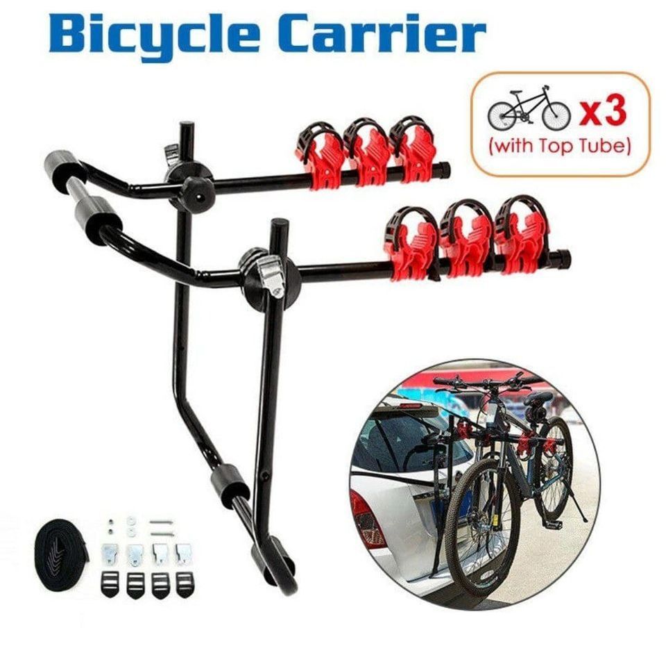 Bicycle Car Rack Mounting Rear Back Bike Carrier Hook on version. Universal fit up to 3 Bicycle Max 45KG Suit Toyota CH R Sienta Mazda 5 MPV Honda