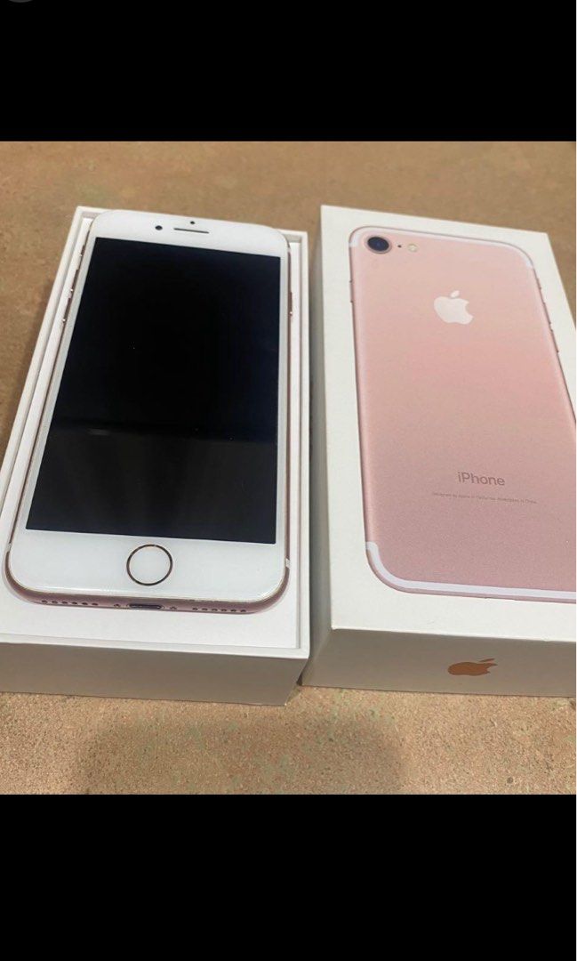 iphone7 粉紅色9成新128g I7蘋果Apple手機玫瑰金粉IPhone 7蘋果手機iPhone 7📱128g