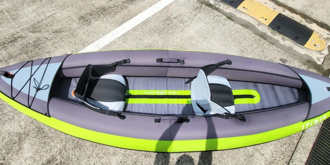 ITIwIT 2Man Inflatable Kayak BUNDLE Save 55 Pump Paddles Life