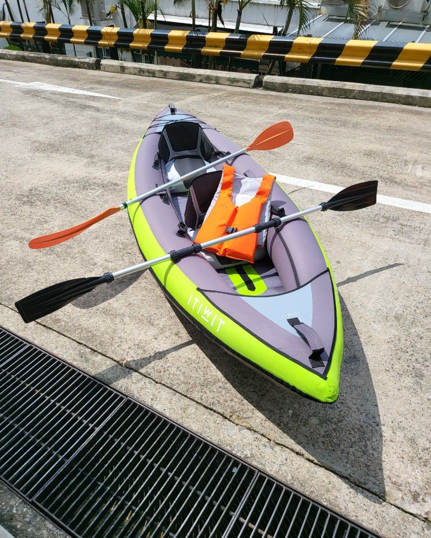 ITIwIT 2Man Inflatable Kayak BUNDLE Save 55 Pump Paddles Life
