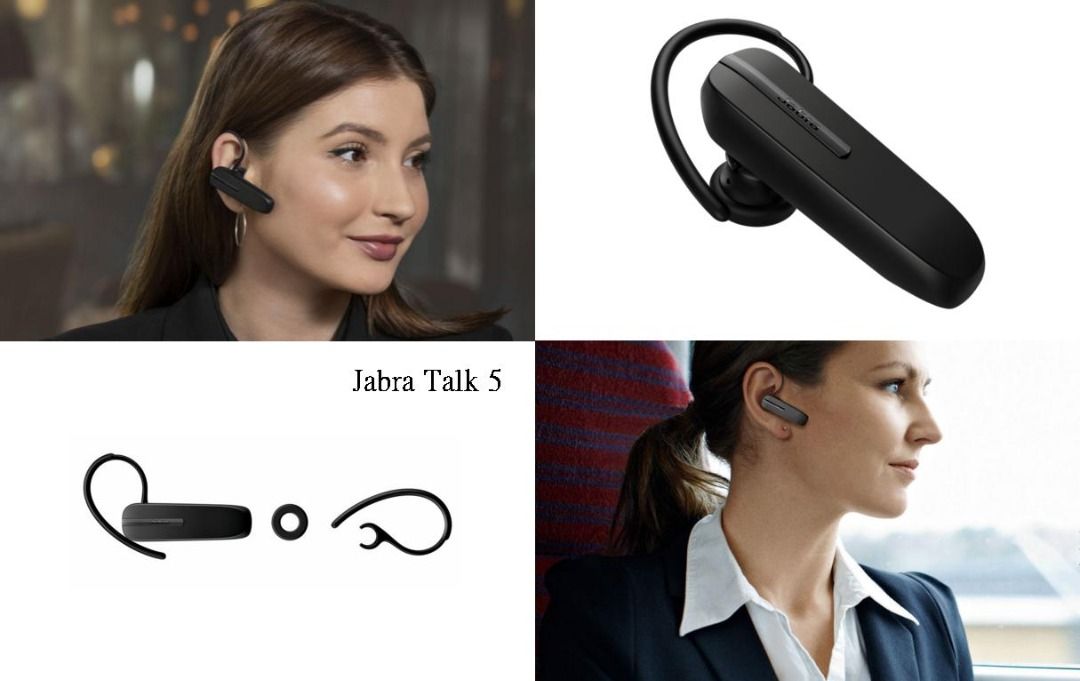 Jabra Talk 5 藍牙耳機 （分類：錄音機）位於 Hong Kong。 由 jy2021jy 提交（商品編號 1200073186，圖片 1）。簡介： *耳機尺寸（長x寬x高）：54.3x 16.3 x 25.5 mm *耳機重量：9.7克 *Bluetooth®：藍牙®2.1 *無線範圍：高達33英尺/ 10米 *藍牙配對列表：最多8台設備 *談話時間：長達11個小時 *充電時間：大約2個小時 *待機時間：最多10天 *麥克風類型：1 x全向ECM *揚聲器：13毫米動圈音箱 *麥克風頻率範圍：100Hz至8kHz *麥克風靈敏度：-42 dBV / Pa *揚聲器頻率範圍：300Hz至3.4kHz 。