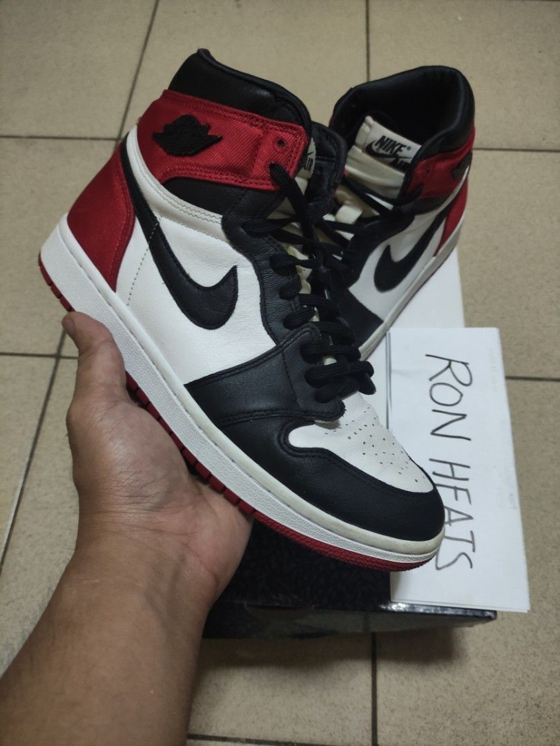 Jordan 1 black toe satin hotsell