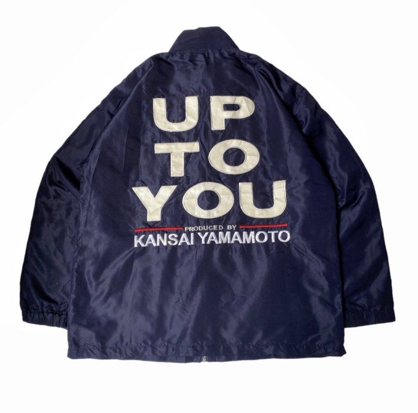 Kansai Yamamoto Up To You Big Logo Windbreaker Jacket Navy .