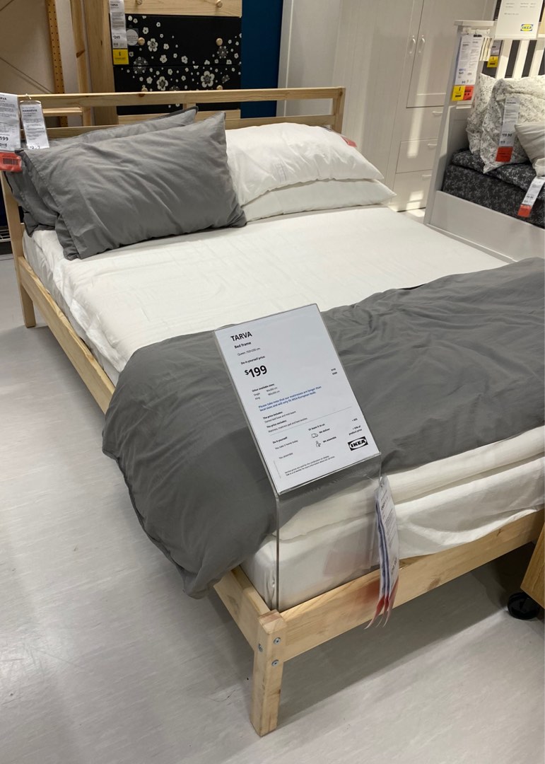 King size ikea bed frame, Furniture & Home Living, Furniture, Bed Frames & Mattresses on Carousell