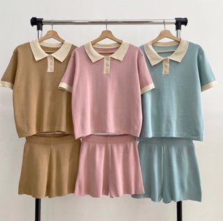 Knitted set atas bawah
