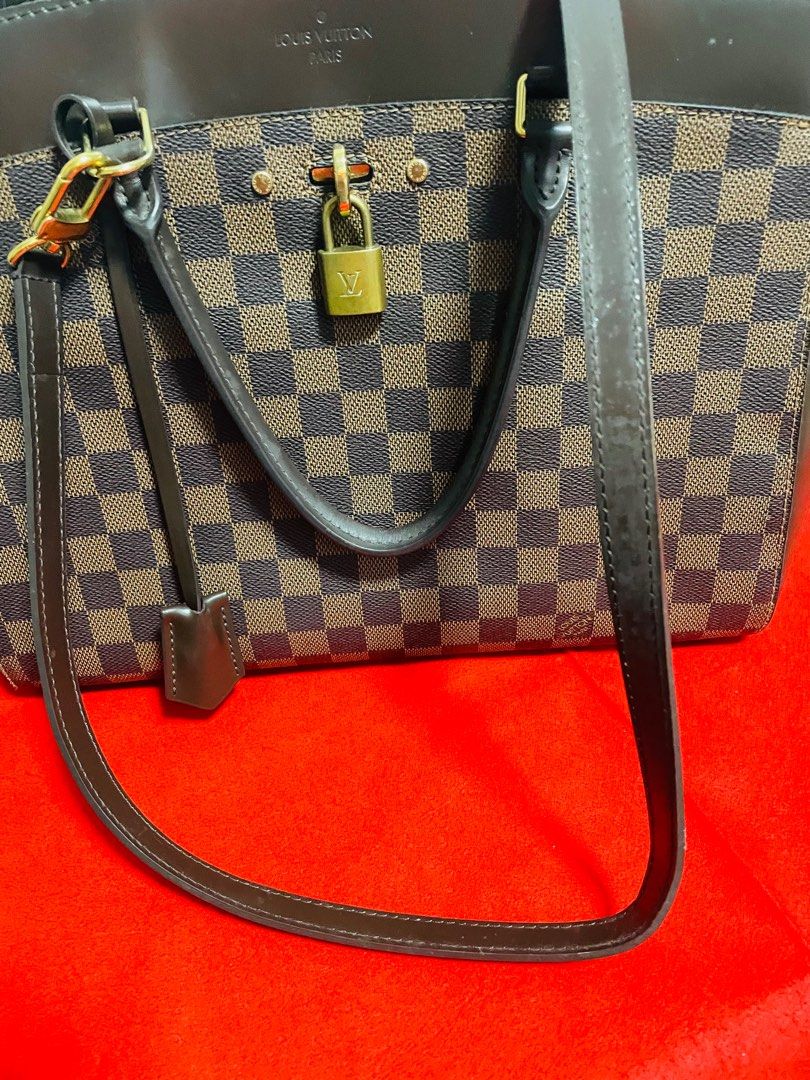 LUIS VUITTON RIVOLI DAMIER EBENE MM TOTE HANDBAG AUTHENTIC PRE-OWNED MINT  CONDIT