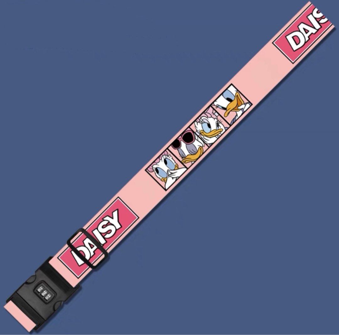 luggage strap with lock disney designs cute Hobbies Toys Travel Luggage on Carousell
