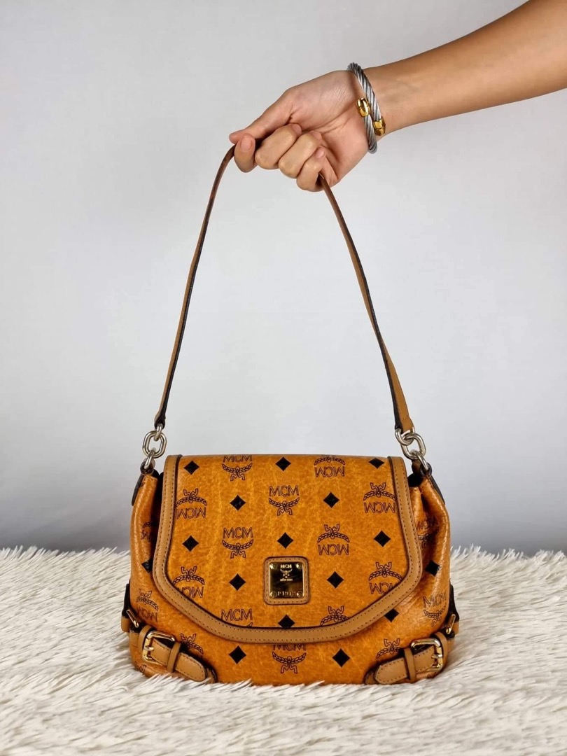 MCM Cognac Shoulder bag, Luxury, Bags & Wallets on Carousell