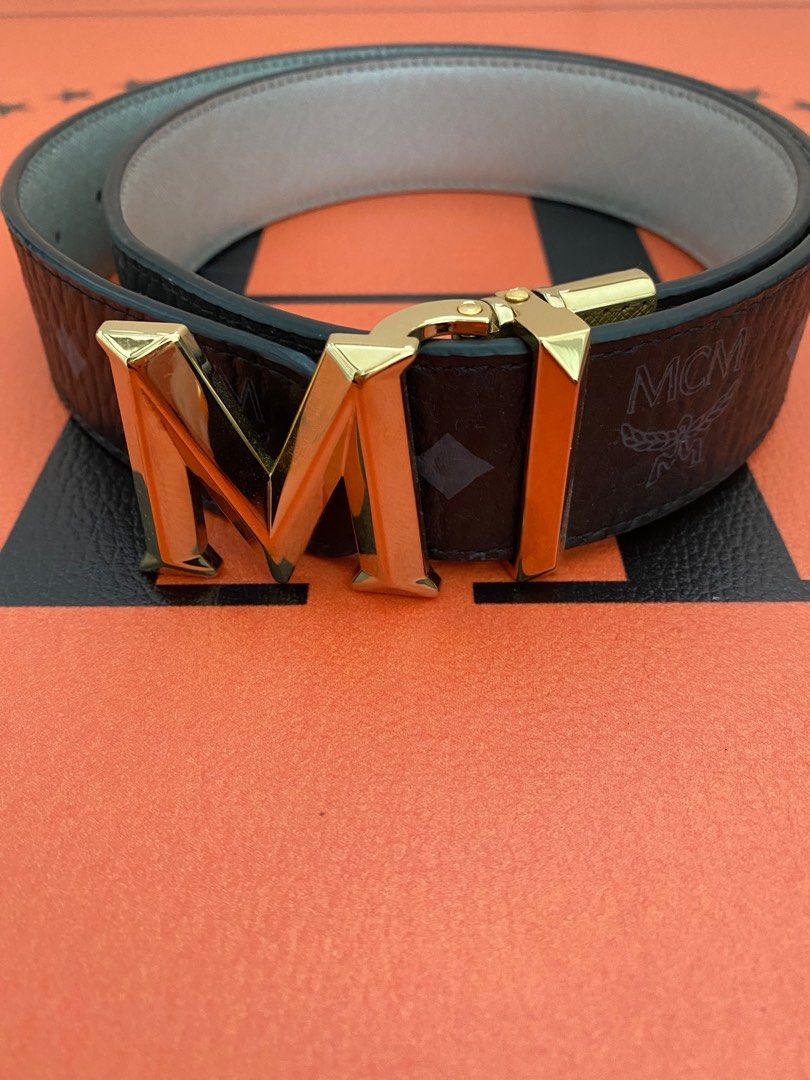 Mcm gold belt online