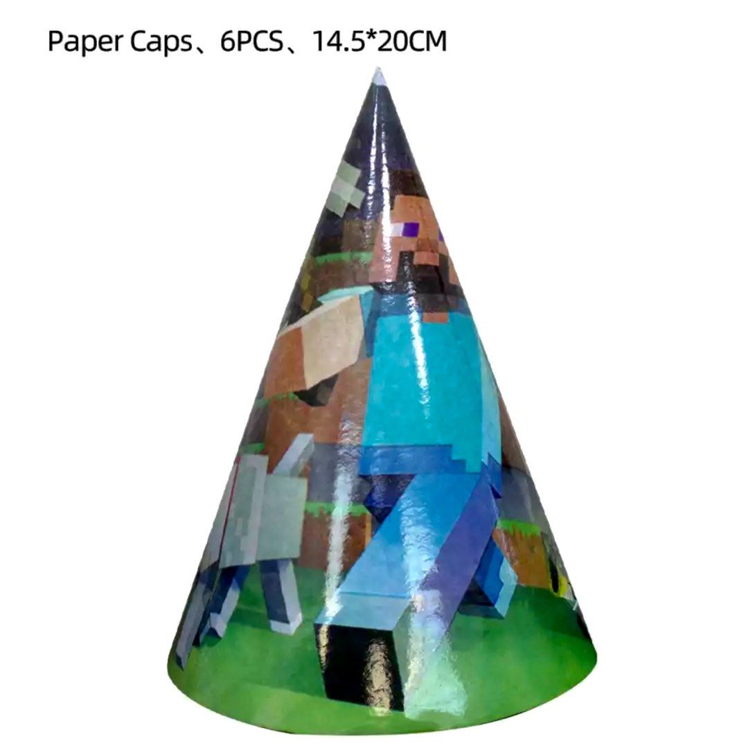 Minecraft party supplies party hats/ party deco, Hobbies & Toys