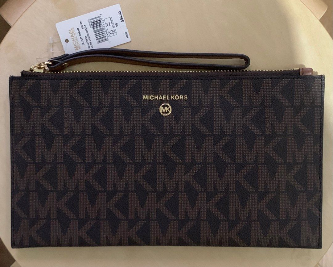 Michael kors clearance lg zip clutch
