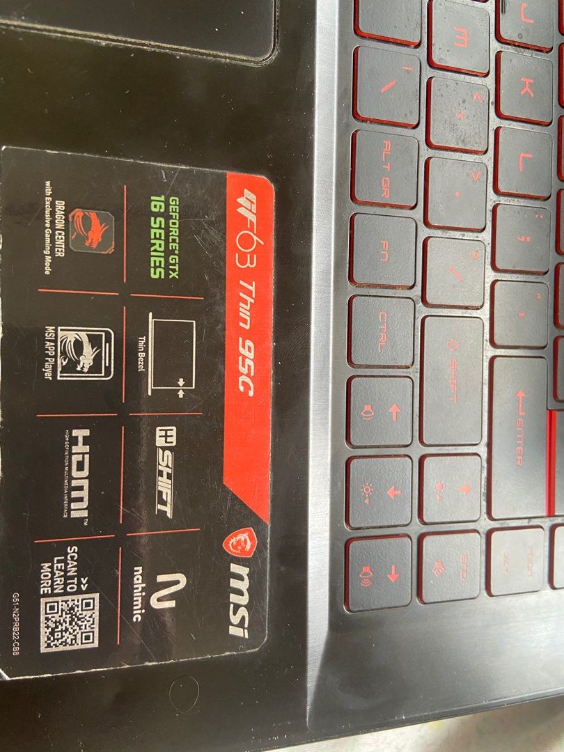 Msi gf63 thin 9sc with upgrades for sale, Computers & Tech, Laptops ...