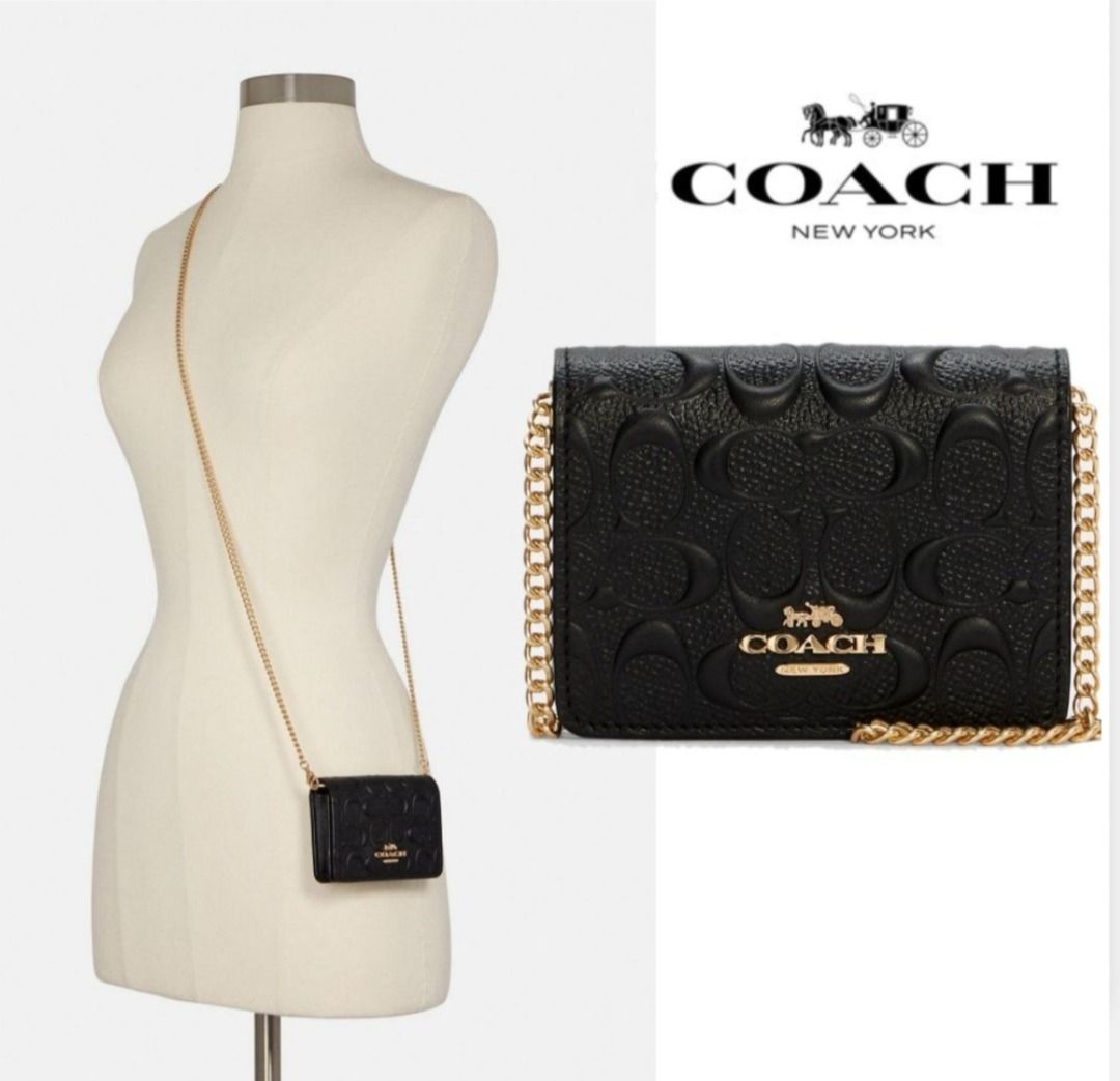 Coach Mini Wallet Chain Crossbody Sling Bag, Luxury, Bags & Wallets on  Carousell