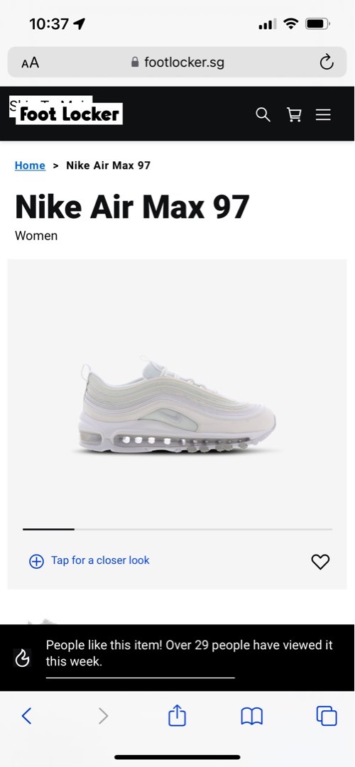 air max 97 platinum white