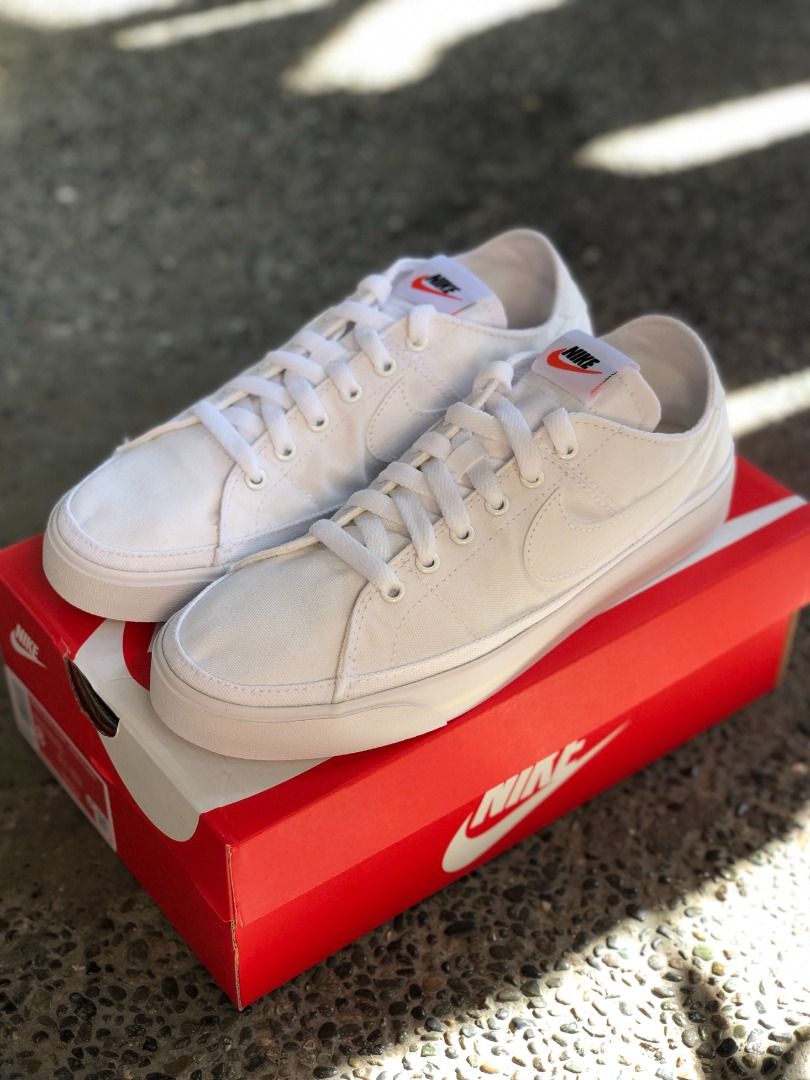 Nike Court Legacy Canvas Triple White (W) Women #39 s Fashion Footwear