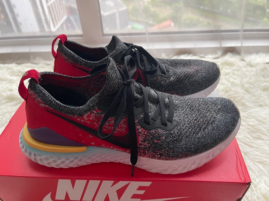 Nike epic react flyknit shop black white red orbit