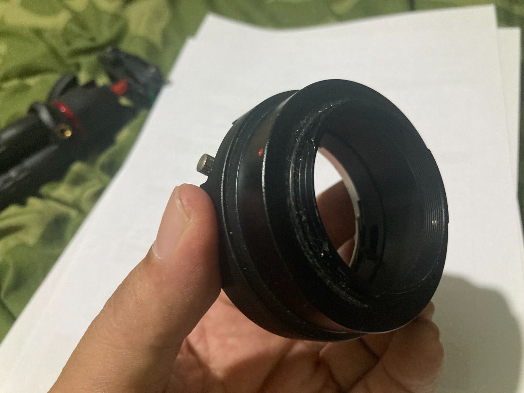 Nikon-Sony NEX Adapter (Category: Cameras) located in Cavite. Submitted by boggsbognot (Listing ID 1200045436, Image 2). Description: For Sale: Nikon Lens G to Sony E-Mount Lens Adapter - Adapter only, no box - Manual Focus - Used with my Nikon 35mm Prime Lens to Sony NEX 6 Body RFS: Will buy Sony 35mm E-Mount lens.