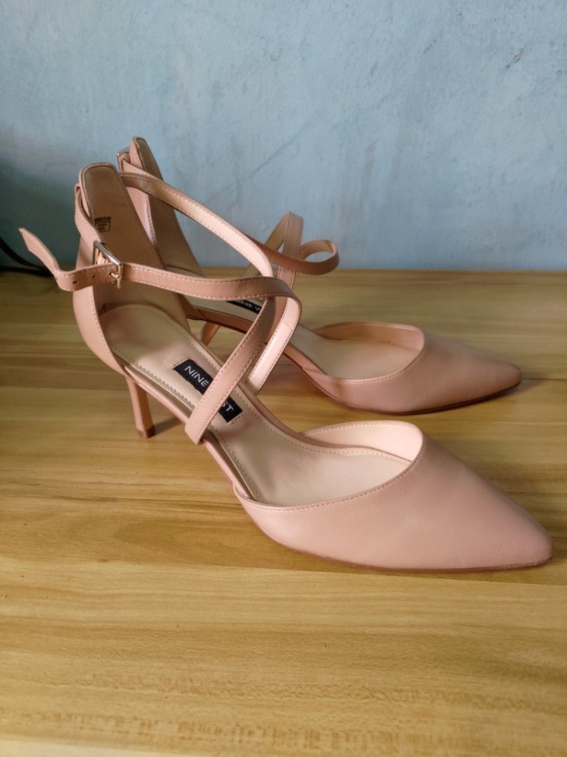 Nine West Mig B Light Natural Leather Size 6.5 Women s Fashion Footwear Heels on Carousell
